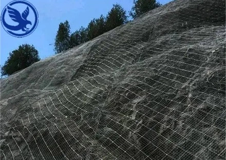 Active slope protection net