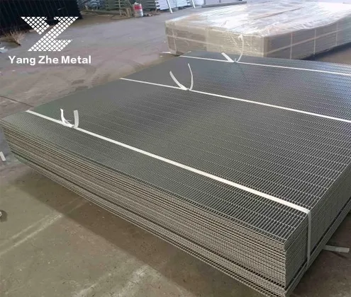 358 fence panels stacked factory