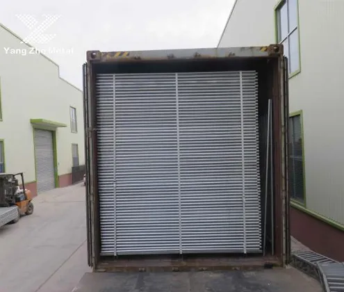 temporary fence container loading