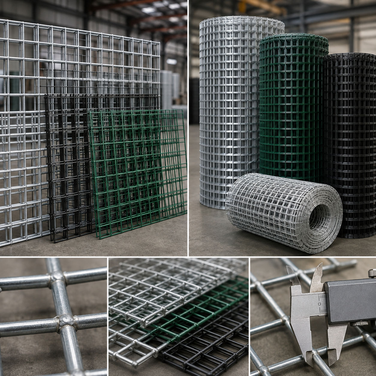 Welded Wire Mesh Panels vs Rolls: How Importers Choose Wire Diameter, Mesh Opening and Finish